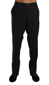 Dolce & Gabbana Black Wool Stretch Formal Trousers -   -  Dolce & Gabbana.
